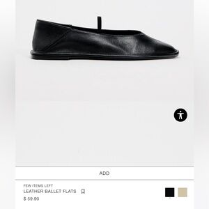 Leather Ballet flats ZARA-